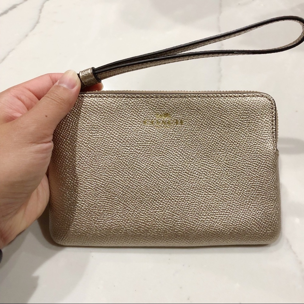 Gold Coach Wristlet